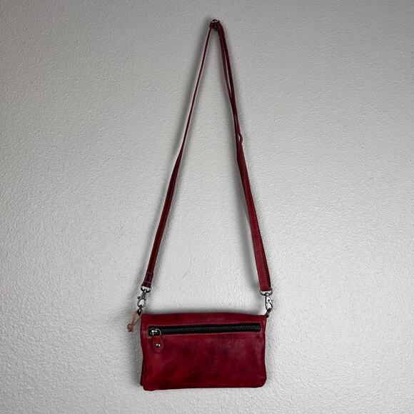 Bed Stu Cadence Crossbody Wallet Red Leather - Picture 4 of 9